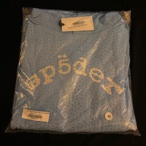 Sp5der Hoodie Baby Blue w/ Rhinestones Mens Medium Brand New